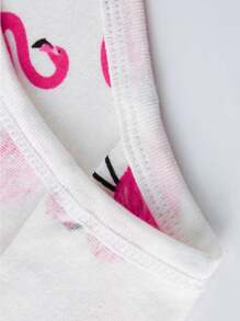 6pcs/Pack Girls' Cute Flamingo & Dog Print Comfortable Breathable Underwear Briefs