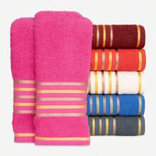 Kit 4 Large Thick Plush Bath Towels 100% Cotton Great Absorption Jasmine 70x140cm - Xám - Xem 3
