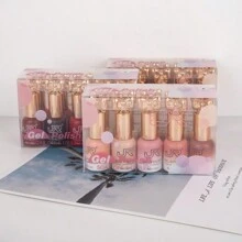 JR JR 10pcs 12ml Gel Nail Polish Set Including Red Pink Nude Gel Polish Kit UV LED Soak Off Polish Home DIY Top Coat Base Coat Gifts For Girl