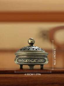 1 pièce Mini théière brûle-encens, petit brûleur d'aromathérapie, brûleur d'encens de bois de santal vintage - cyan antique - Voir 16
