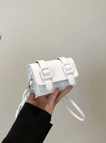 2024 Autumn/Winter Versatile Mini Handbag For Women, New Model Micro Messenger Crossbody Sling Bag, Fashionable Candy Colored Totes, - Beige - View 8
