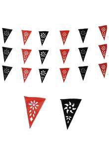 Banderin de Plastico Dia de Muertos Fiesta Decoracion Halloween Banderines 5m Negro - Naranja - Ver 1