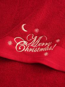 QIBHI 3/2/1 pezzi Asciugamano da bagno o da mano ricamato con "Buon Natale", cappello di Natale, pupazzo di neve, regalo di Natale, asciugamano da festa/da bagno, decorazione natalizia, asciugamani da doccia per salone di bellezza, hotel, sport, articoli per la casa, asciugamano, asciugamano da bagno per la cura della pelle