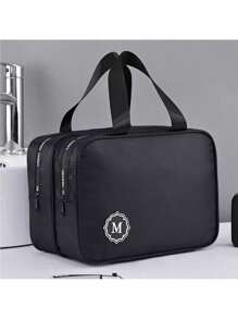 1 túi đựng đồ vệ sinh cá nhân du lịch tách biệt khô và ướt, hộp đựng mỹ phẩm đa chức năng dung tích lớn chống thấm nước. Thích hợp cho bơi lội, phòng tập thể dục, sử dụng trong phòng tắm. Hộp đựng đồ vệ sinh cá nhân và mỹ phẩm dung tích lớn. Thích hợp cho nam giới. - màu đen - Xem 2