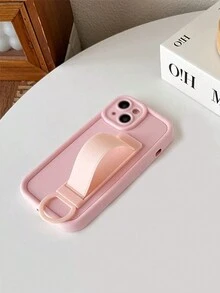 Ốp lưng điện thoại trượt đa năng sáng tạo tương thích với iPhone 11/12/13/14/15/Pro/Pro Max/Plus có chân đế để bàn bằng silicon, ốp bảo vệ điện thoại chống sốc - Hồng - Xem 3