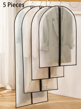 5 peças de capas para roupas, bolsas para armazenamento de guarda-roupas, bolsas transparentes para organização de roupas, vários tamanhos (60x80cm, 60x100cm, 60x120cm, 60x140cm), bolsas para armazenamento de armários à prova de poeira, adequadas para camisas, suéteres, jaquetas, vestidos, organizador de gavetas, divisor, saco de lixo para roupas, roupas para casa/dobrável 6/7/11 grades/itens essenciais para embalagem/capa para armazenamento de roupas, organizador de roupas, capa contra poeira, organizador de armários para armazenamento de armários, roupas penduradas, camisas, casacos para armazenamento de armários