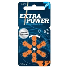 6 Pilhas EXTRA POWER para Aparelho Auditivo - tam 13 - SELO LARANJA