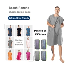 MUTAO Unisex Microfiber Quick Dry Beach Poncho With Storage Case, Portable Bathrobe For Bathroom, Surfing, Swimming, Beach Changing Cape, One Size Fits All,Women Valentine Gift Birthday Boyfriend Girlfriend Summer Wedding