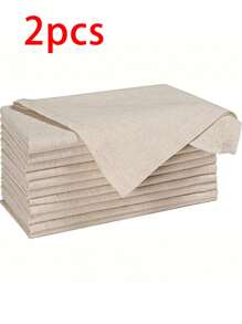 2/6/12/300pcs Beige Linen-Look Napkins, Suitable For Banquet, Dining, Restaurant, Kitchen, Dining Table Decor