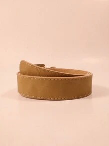 Women's Fashion Belt 3cm Gold Buckle - Khaki - View 6