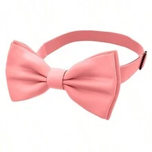 1 pieza Corbata de moño ajustable, corbata de moño pre-anudada para hombres para fiestas y uso casual - camarones rosa - Ver 2