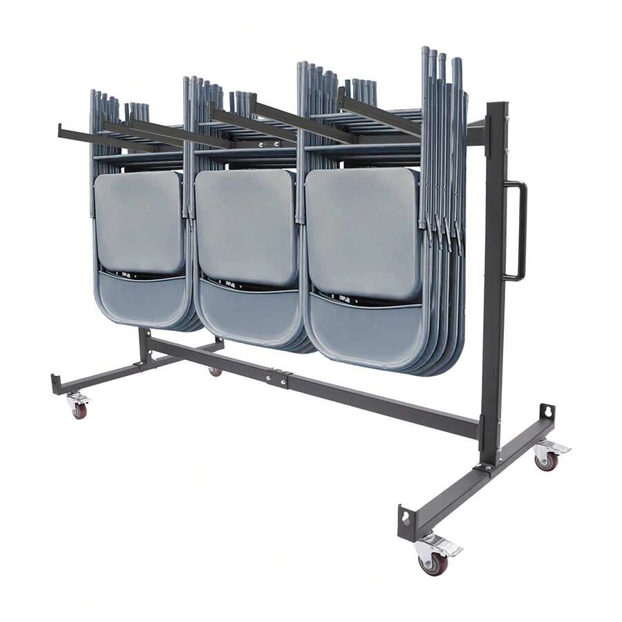 Folding Chair Storage Rack Holds 42 Chairs Folding Table And Chair Cart