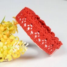 2 Yards Korean Style Pastoral Aesthetic DIY Handmade Fabric Monochrome Lace Trim Decoration - Multicolor - View 20