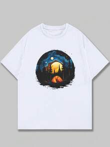 Scenario T-Shirt Unisex Blouse Print Casual Premium Comfort Streetwear - trắng - Xem 1
