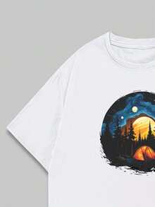 Scenario T-Shirt Unisex Blouse Print Casual Premium Comfort Streetwear - trắng - Xem 4