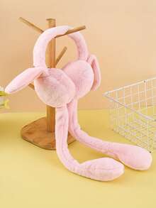 1 件儿童纯色可爱兔耳朵可动耳套，温暖又有趣的耳套，适合秋冬季 - 1PC - 查看 7