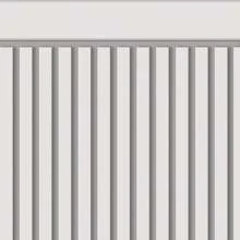 Misty Gray Slatted Adhesive Wallpaper With Stripe For Half Wall - Màu Xám nhạt - Xem 5