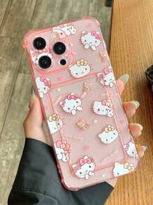 Apple Teddy Bear & Cat Protective Phone Case Compatible With Iphone, Anti-Drop