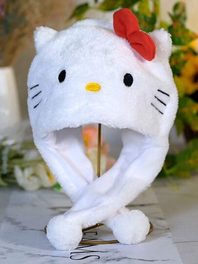 Sanrio 1pc Sanrio Winter Earflap Hat com design Hello Kitty: Quente e confortável, design fofo de protetor de orelha - escolha perfeita para passeios de outono/inverno