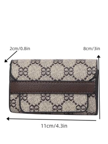 New Brown PU Floral Printed Accordion Fashionable And Practical Anti-Theft Cardholder With Multiple Card Slots Retro Lightweight Clutch Bag With Flip Cover Card Holder Wallet Business Card Holder Credit Card Holder Women For Women Wallet Mini Wallet Purse Wallet Card Wallet