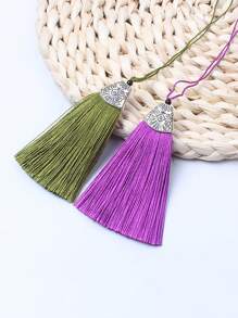 100pcs/10pcs Tassel Pendant Decoration Red Gold Small Keychain Tassel Fringes 8cm Fish Mouth Hat Tassel Fragrance Bag Clothes Decor