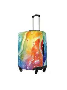 定制照片行李箱套和标签、个性化宠物照片徽标行李箱套、定制行李箱包装行李箱保护套、蜜月礼物 - 彩色 - 查看 10