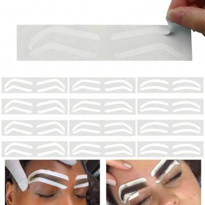 2片/3片/5片/10片/15片/30片/50片/150片装一次性微针纹眉辅助贴纸，眉毛定位模板，纹眉定位贴纸，化妆，便宜，房间装饰，梳妆台，旅行，卧室，化妆配件，便宜，圣诞礼物，化妆，化妆工具，便宜货，礼物，女士礼物，圣诞礼物，赠品，旅行，便宜货，旅行必备