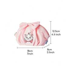 Miniso Classic Mary Cat Series Dumpling Makeup Bag - Adorable Multifunctional Waterproof Design - Pink - View 8