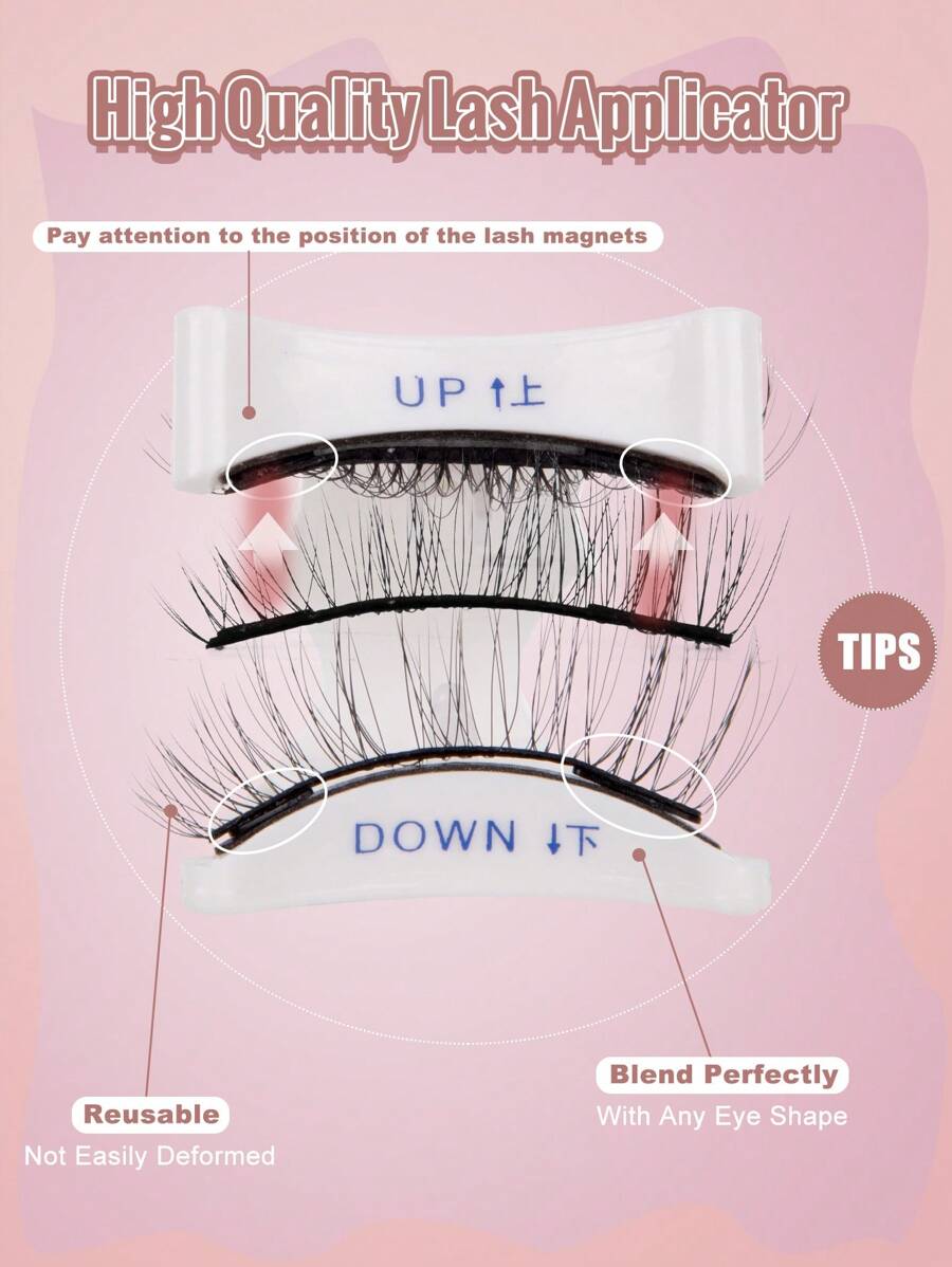 Eyelashes Natural Look, Reusable Manga Lashes Kit