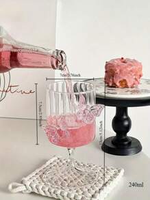 1 件斯堪的纳维亚风格粉色可爱蝴蝶结玻璃杯，极具吸引力的 INS 风格美式拿铁咖啡杯，家用玻璃杯，节日礼物，生日祝福，派对用品 - 送给男朋友或女朋友的完美礼物 - 彩色 - 查看 10