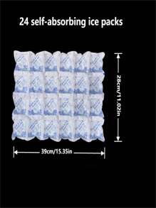 Pachete cu gheață de aviație cu auto-adăpare cu grilă 12/24, pentru livrarea alimentelor, camping, plaje - păstrați-vă alimentele și băuturile la rece oriunde! Grilele multiple pot fi tăiate și utilizate liber (textul de pe ambalajul exterior al diferitelor loturi este supus produsului real)