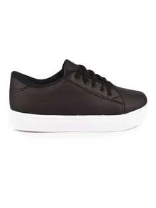 Women's Casual Comfortable Black Traditional Style Sneakers - 黑色 - 查看 2