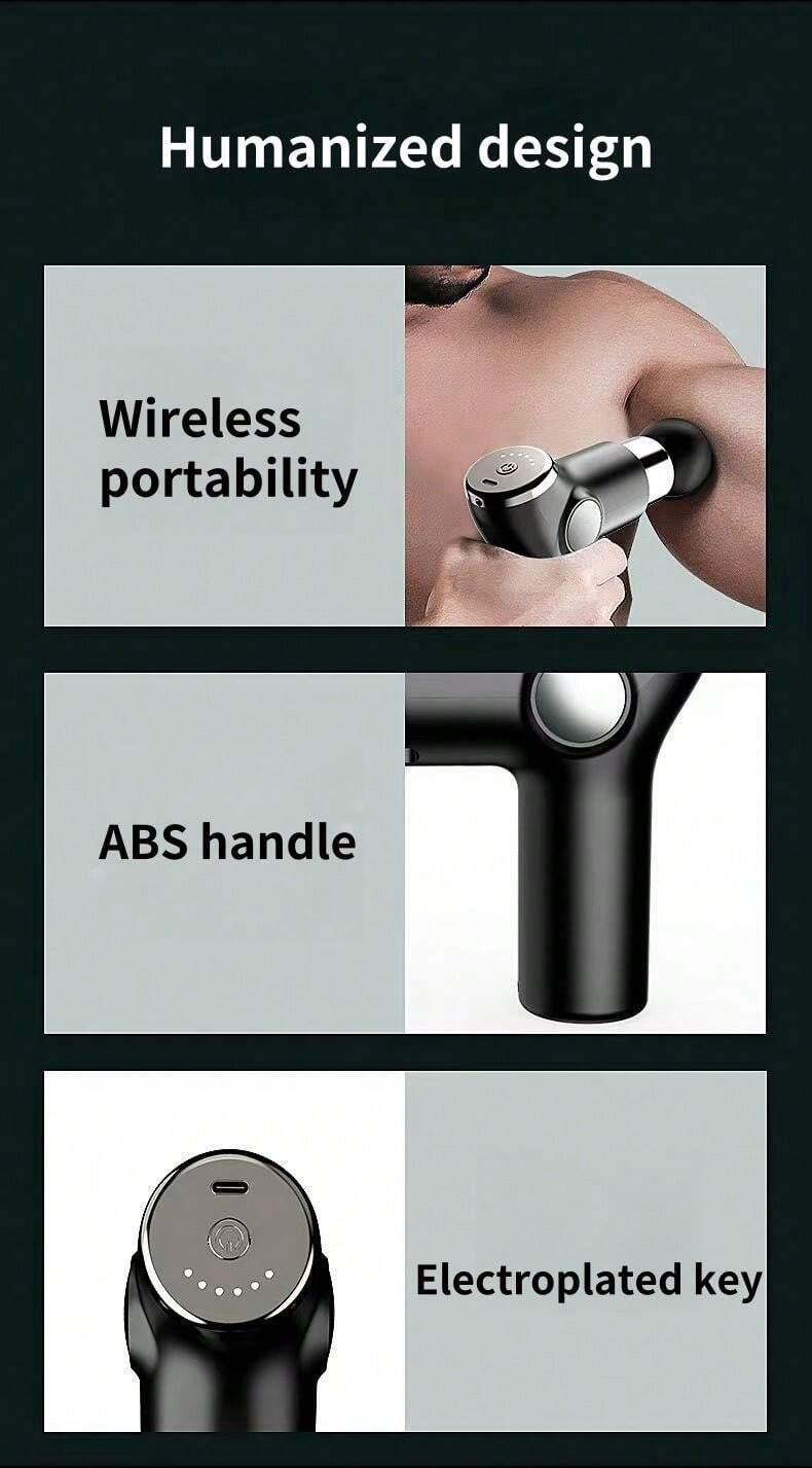 Massage Gun LED6 Speed Deep Tissue Percussion Body Back Muscle Massager