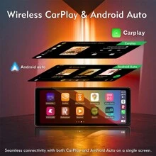 ASAWIN Wireless CarPlay Mirror Link Screen For Car 8.8 Inch Android Auto Multimedia Player Voice Control GPS Navigation  IPS Touch Screen Backup Camera - Backup Camera - View 3
