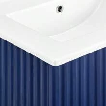 24" Floating Wall Mounted Bathroom Vanity With White Porcelain Sink And Soft Close Doors
