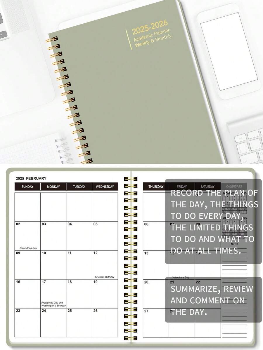 Trees 20252026 Planner Weekly And Monthly Notebook Spiral Day Plan