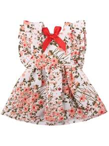 Robe à fleurs sans manches de 18 pouces pour poupée américaine, accessoires de vêtements de poupée pour enfants (poupée non incluse), vêtements de poupée, accessoires de poupée bébé, accessoires de poupée