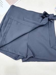 Skirt With Tailored Shorts - 黑色 - 查看 3