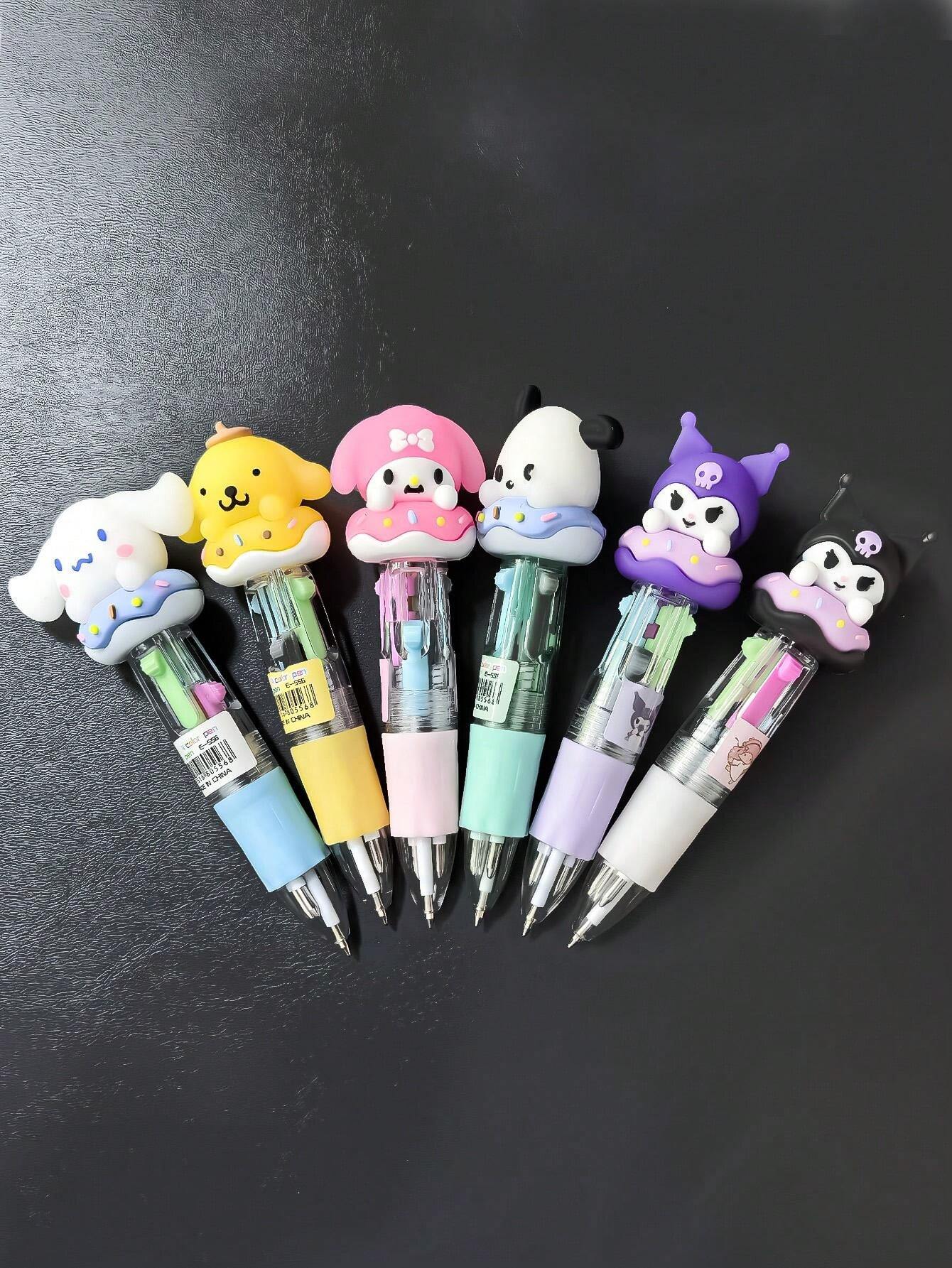 1Pc Random Style Sanrio Hello Kitty Colorful Press The Neutral Pen 4 In