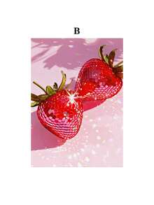 1 件柠檬樱桃鳄梨葡萄菠萝南瓜迪斯科水果艺术墙艺术帆布画北欧海报厨房餐厅装饰无框架 - 彩色 - 查看 12