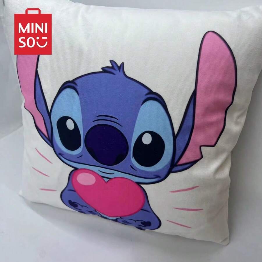 1pc Cartoon Animal Graphic Pillow Cover, Cute Doggy Heart Pattern For