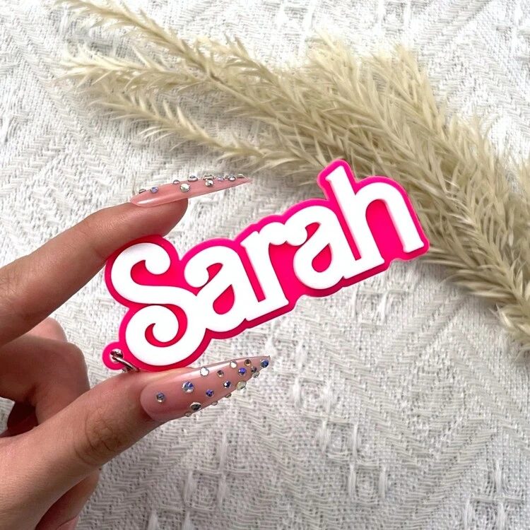 Unique Double Layer Personalized Acrylic Keychain - Custom Name Tag With DIY Alphabet, Perfect Back-To-School Accessory For Students,Bags & Luggage,2025 Halloween Accessories,Business Casual, Basics - Pink - View 9