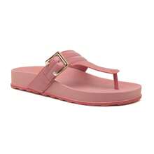 Women's Platform Sandal With PVC And Rhinestone Strap Comfortable And Lightweight - HOA HỒNG-NÂU - Xem 3