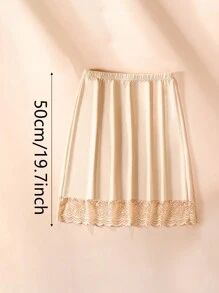 3 pièces/1 pièce, intérieur pour femmes, antistatique et anti-reflet, couleur unie, plusieurs tailles, bord plat, style dentelle, doublure, mi-corps, jupon, jupe taille, ceinture taille été, école automne, automne, Halloween