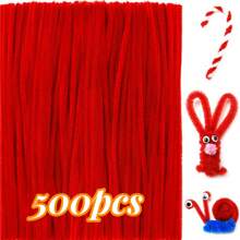Value Pack 200/300/500pcs Red Pipe Cleaners With Tutorial Video, Pipe Cleaners For Crafts, Craft Supplies Multicolor Chenille Stems For Art&Craft Christmas DIY Projects, Christmas Craft Pipe Cleaners, Pipe Cleaners Chenille Stem, Pipe Cleaners Bulk, Art Pipe Cleaners For Creative Home Decoration Supplies Arts And Crafts - Red - View 16