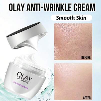 Olay 1pc 50g (1.75oz) Rejuvenating Anti-Wrinkle Cream, Reduces Fine Lines, Improves Dullness, Light Fragrance, Creamy Texture, Highly Absorbent, Anti-Aging, Infused With BHA Salicylic Acid, Tightens Skin, Brightens Complexion, Long-Lasting Soft Skin, Suitable For Those Seeking Anti-Wrinkle Care, Daily Skincare, Nighttime Skincare, Seasonal Skincare.