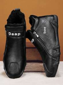 Winter Thermal Lined Snow Boots, Outdoor Anti-Slip Men's Winter Shoes High-Top Comfortable Men's Casual Shoes Thick Sole Wear-Resistant Men's Athletic Shoes Comfortable And Lightweight Hiking Boots