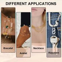 2/1 Pc Tiny S Necklace Clasp, Stainless Steel Double Opening Bracelet Shorteners Mini S Hooks Clips For Small Keychain, Bracelets, Pendant, Carabiner Necklace Jewelry Making - Multicolor - View 5