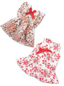 Robe à fleurs sans manches de 18 pouces pour poupée américaine, accessoires de vêtements de poupée pour enfants (poupée non incluse), vêtements de poupée, accessoires de poupée bébé, accessoires de poupée