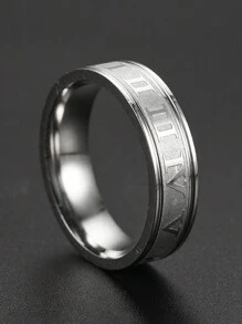 Fashionable and Popular Men Hollow Out Cuff Ring Stainless Steel for Jewelry Gift and for a Stylish Look